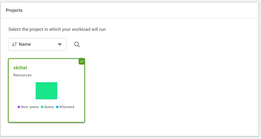 Select your project